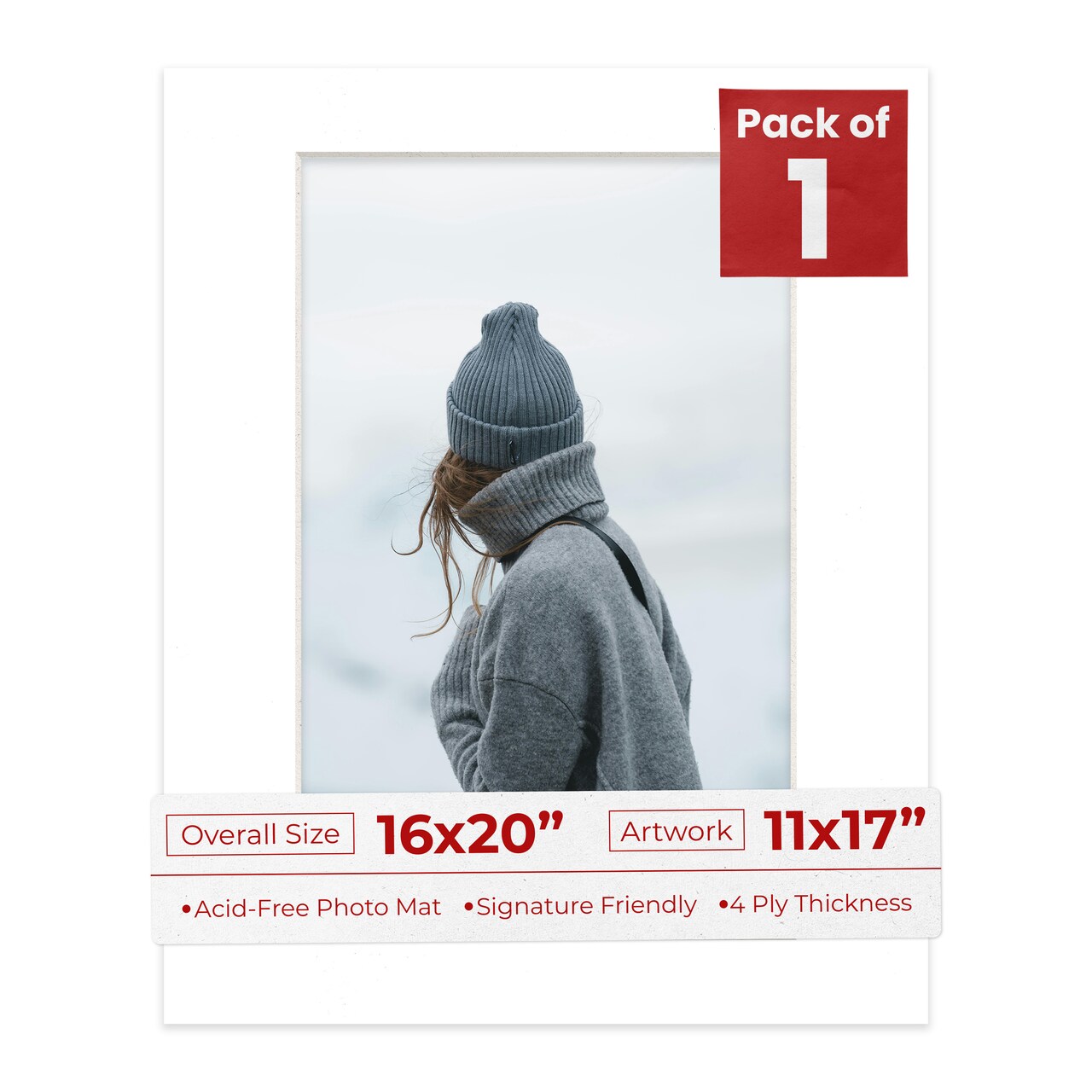 Golf Ball Texture Mat Board for 16x20 Frames - Fits 11x17 Photos